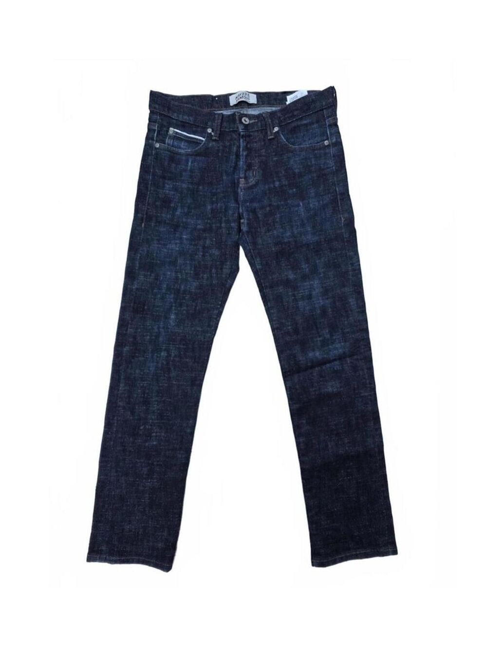 Naked and Famous Super Skinny Guy Navy Jeans Slub Stretch Selvedge size 32 GC